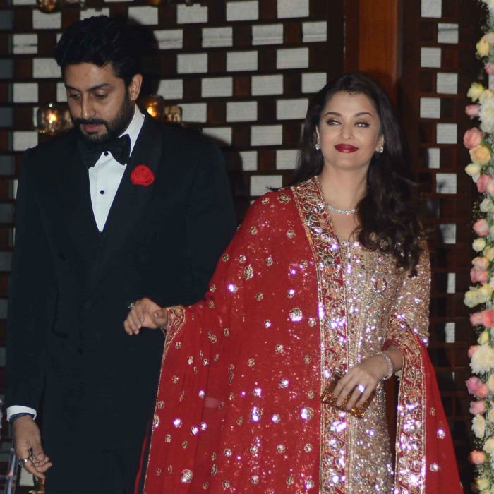 Abhishek Bachchan, Aishwarya Rai at the pre-wedding bash of Ambani's ...