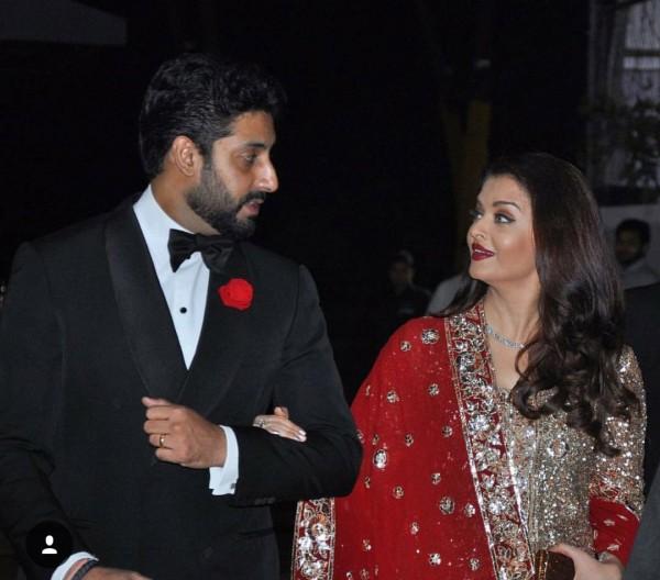 Abhishek Bachchan, Aishwarya Rai at the pre-wedding bash of Ambani's ...