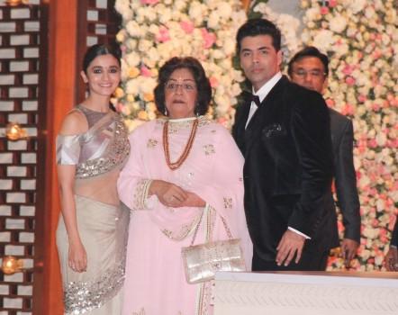 Photos of Bollywood actor Alia Bhatt at the pre-wedding bash of Ambani's niece Isheta.