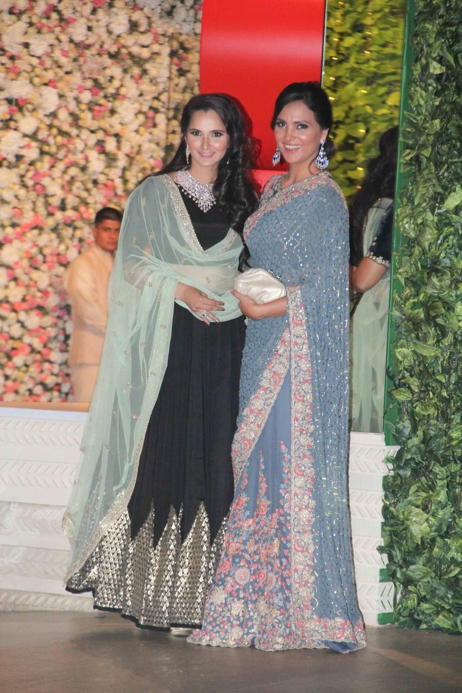 Photos of Sania Mirza and Lara Dutta at the pre-wedding bash of Ambani's niece Isheta. Alia Bhatt,Sonakshi Sinha,Sania Mirza,Ambani,Ambani bash,Ambani wedding bash,Ambani pre-wedding bash,Isheta,Ambani niece Isheta