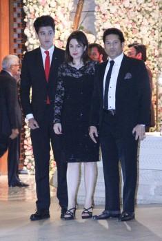 Photos of Sachin Tendulkar at the pre-wedding bash of Ambani's niece Isheta.