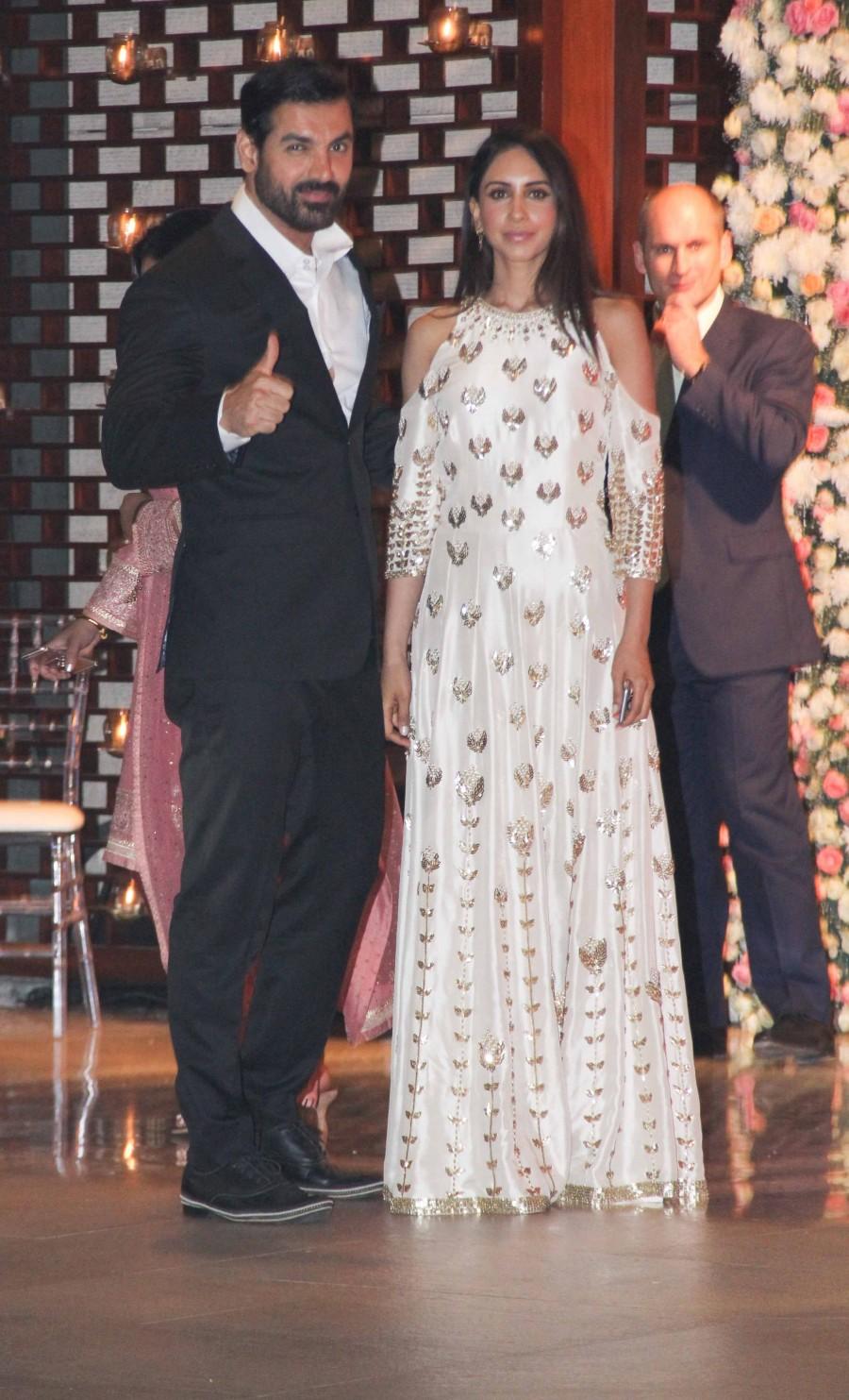 Sachin Tendulkar, John Abraham, Jackie Shroff at the pre-wedding bash ...