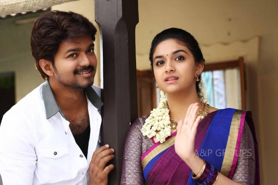 Bairavaa is an upcoming Tamil action thriller movie written, directed and produced by Bharathan. The film stars Vijay and Keerthy Suresh in the lead role, while Aparna Vinod, Papri Ghosh, Sathish, Rajendran, Jagapathi Babu, Daniel Balaji, Mime Gopi, Harish Uthaman, Sharath Lohitashwa, Sreeman, Y.G. Mahendra, Vijayaraghavan, Sugunthan, Prabhu in a cameo, Santhanam, Baby Monika Siva and Roshan Basheer appears in the supporting role. The songs and background score for the film are composed by Santhosh Narayanan. Vijay and Keerthy Suresh,Vijay,Keerthy Suresh,Ilayathalapathy Vijay,Bairavaa,tamil movie Bairavaa,Bairavaa pics,Bairavaa images,Bairavaa photos,Bairavaa stills,Bairavaa pictures