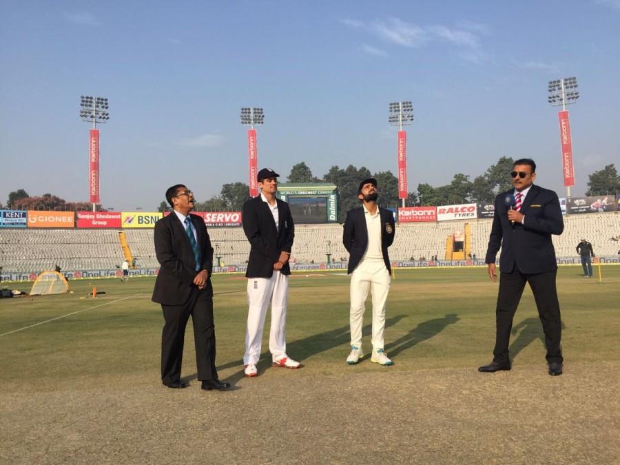 After losing the second Test by 246 runs, the visitors have made three changes in their playing XI by including middle order batsman Jos Butler, pacer Chris Woakes and off-spinner Gareth Batty in place of Ben Duckett, injured Stuart Broad and Zafar Ansari respectively. India vs England,India vs England Test Series,India vs England 3rd Test,India vs England 3rd Test match,Cook,England batting