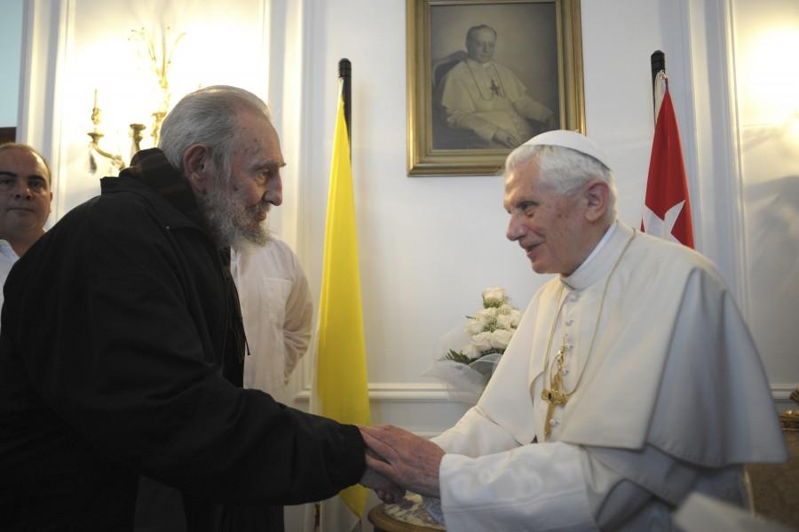 Pope Benedict XVI meets Former Cuban leader Fidel Castro in Havana March 28, 2012. Fidel Castro,Fidel Castro dead,Fidel Castro cuba,Fidel Castro dies,Fidel Castro passes away,Fidel Castro Iconic photos,Fidel Castro Iconic pics,Fidel Castro Iconic images,Fidel Castro rare pics,Fidel Castro rare images,Fidel Castro rare photos,Fidel Castr