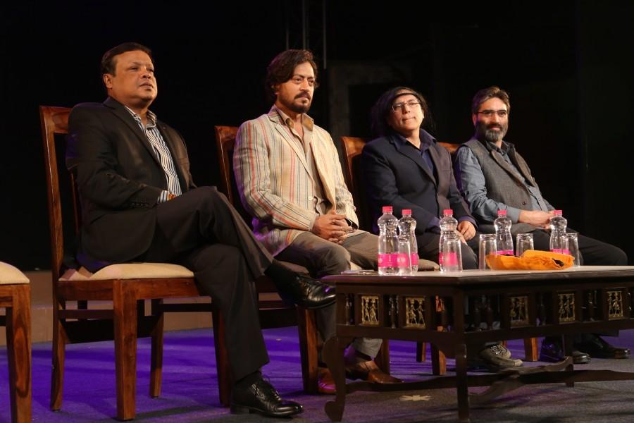 The venue of the festival was all the more special being the place from where Irrfan started, the National School of Drama. Other honorary guests included Kumar Sanjay Krishna, Addl Secretary and Financial Adviser, Ministry of Culture, Govt of India, Prof Waman Kendre, Director of NSD amongst others. Irrfan Khan took to stage amidst a house packed with children from the age group of 5-15 years. Irrfan Khan,Childrens Theatre Festival,actor Irrfan Khan,Irrfan Khan latest pics,Irrfan Khan latest images,Irrfan Khan latest photos,Irrfan Khan latest stills,Irrfan Khan latest pictures,Jashne Bachpan Childrens Theatre Festival