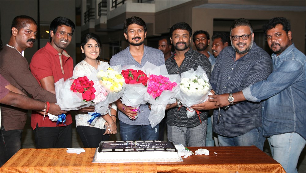 South Indian actor Udhayanidhi Stalin celebrated his Birthday at the Sets Gaurav Narayanan movie shoot. Celebs like Soori, Manjima Mohan, Daniel Balaji and others graced the event. Manjima Mohan,Soori,Udhayanidhi Stalin birthday celebration,Udhayanidhi Stalin birthday,Udhayanidhi Stalin,Udhayanidhi Stalin birthday celebration pics,Udhayanidhi Stalin birthday celebration images,Udhayanidhi Stalin birthday celebration photos,Udhayanid