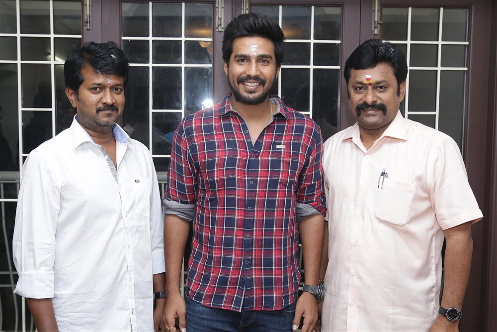 South Indian actor Vishnu Vishal's Studioz Production No.3 movie pooja held at Chennai. Celebs like Vishnu Vishal, Music Director Leon James, Director Chella Ayyavu, Cinematographer Shakthi and others graced the event. Vishnu Vishal,Studioz Production No.3,Vishnu Vishal new movie,Vishnu Vishal new movie launch,Vishnu Vishal new movie pooja,Vishnu Vishal new movie pooja pics,Vishnu Vishal new movie pooja images,Vishnu Vishal new movie pooja photos,Vishnu Vishal new movie