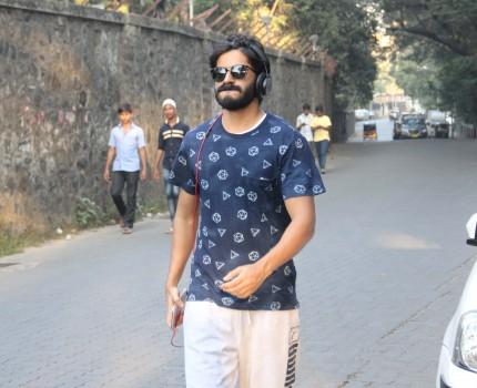 Photos of Bollywood actor Harshvardhan Kapoor spotted walking in juhu.