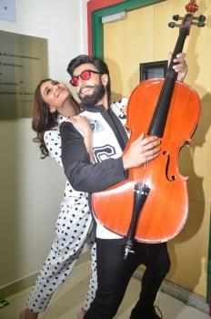Photos of Actors Ranveer Singh and Veena Kapoor during the promotion of film Befikre at Radio Mirchi studio in Mumbai, on Nov 28, 2016.