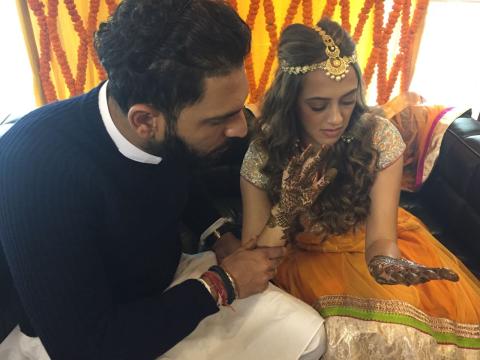 Yuvraj Singh and Hazel Keech's Mehendi Ceremony pictures. Yuvraj Singh and Hazel Keech,Yuvraj Singh and Hazel Keech wedding,Yuvraj Singh and Hazel Keech marriage,Yuvraj Singh wedding,Yuvraj Singh marriage,Yuvraj Singh and Hazel Keech's Mehendi Ceremony pictures,Yuvraj Singh Mehendi Ceremony pictures,Hazel K