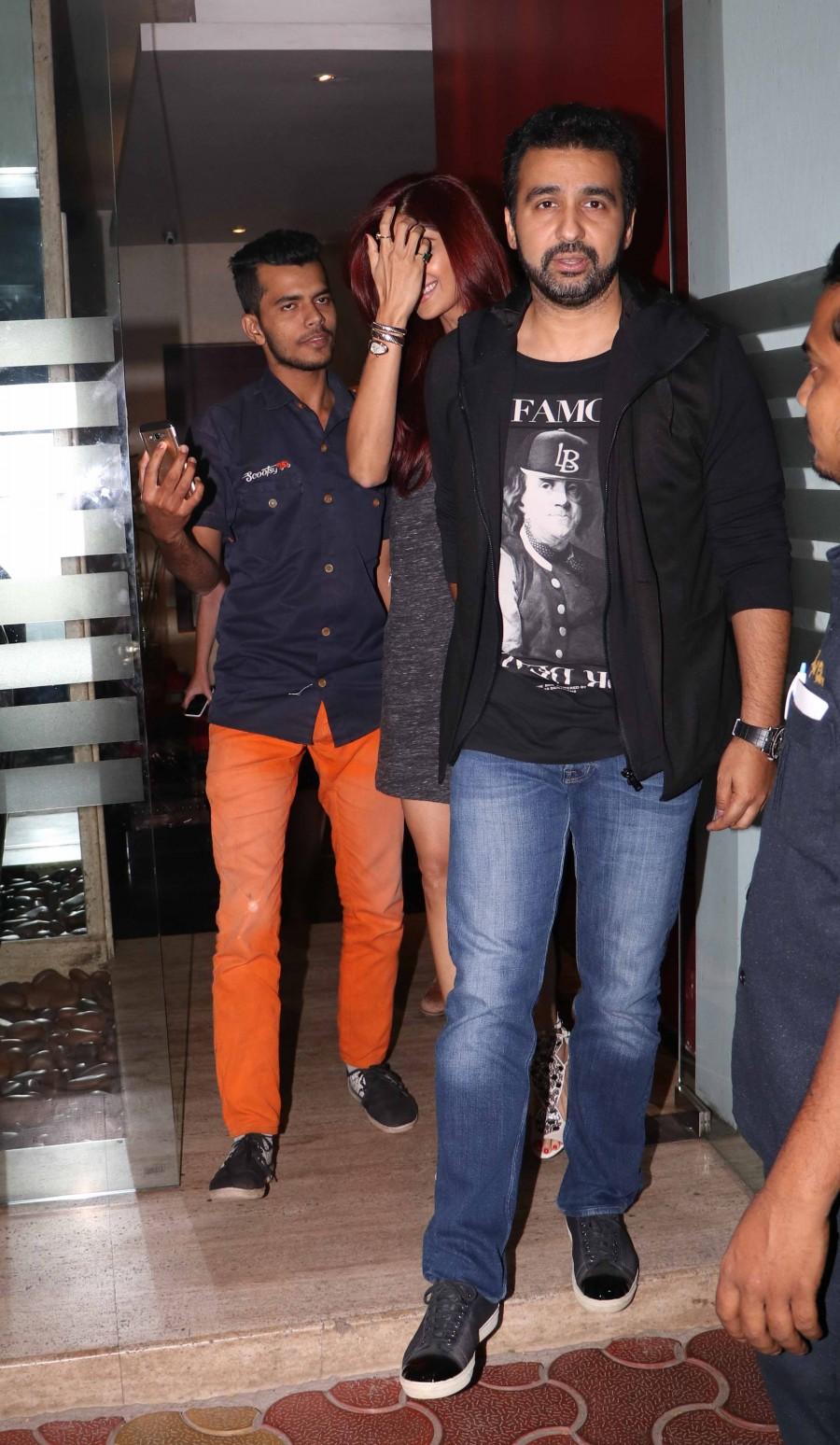 Photos of Bollywood actress Shilpa Shetty was spotted with hubby Raj Kundra. Shilpa Shetty with hubby Raj Kundra,Shilpa Shetty and Raj Kundra,Shilpa Shetty,Raj Kundra,Raj Kundra in Bandra,Shilpa Shetty in Bandra