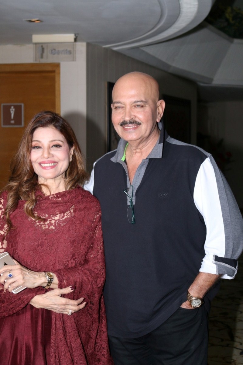 Singer Sapna Mukherjee and actor Rakesh Roshan during the launch of preview theatre Cinetheque in Mumbai on Nov 29, 2016. Singer Sapna Mukherjee,Rakesh Roshan,Filmmaker Ramesh Taurani,Ramesh Sippy,Launch of preview theatre Cinetheque