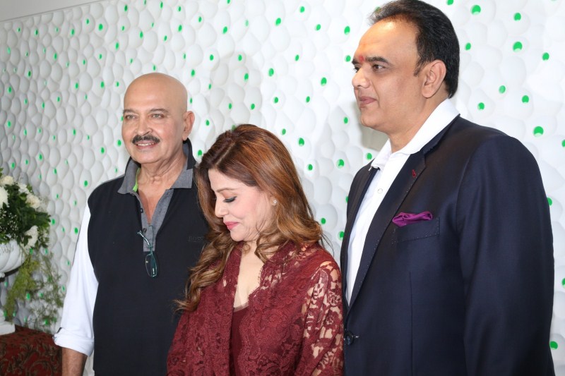 Singer Sapna Mukherjee and actor Rakesh Roshan during the launch of preview theatre Cinetheque in Mumbai on Nov 29, 2016. Singer Sapna Mukherjee,Rakesh Roshan,Filmmaker Ramesh Taurani,Ramesh Sippy,Launch of preview theatre Cinetheque