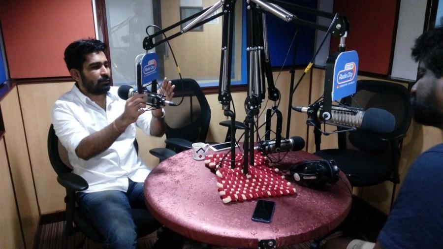 Photos of Tamil actor Vijay Antony promotes Saithan movie at Radio City. Vijay Antony promotes Saithan movie,Vijay Antony promotes Saithan movie at Radio City,Saithan movie at Radio City,Saithan movie promotion,Saithan movie promotion pics,Saithan movie promotion images,Saithan movie promotion photos,Saithan movie promotion st