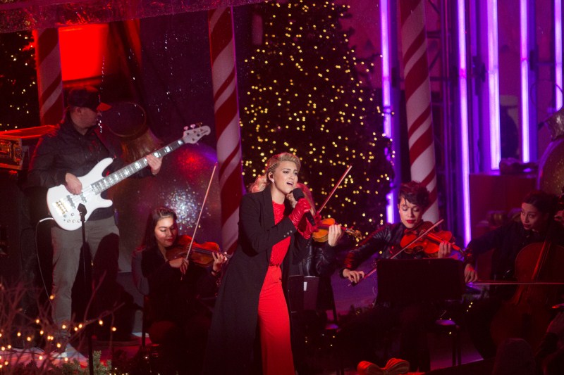 Tori Kelly performs during the lighting ceremony for the 84th annual Rockefeller Center Christmas Tree at Rockefeller Center in Manhattan, New York City, U.S., November 30, 2016. Christmas Day,Christmas,Christmas Day 2016,Rockefeller Center Tree lights,Rockefeller,Rockefeller Center,Rockefeller Christmas tree lighting,Rockefeller Christmas tree lighting pics,Rockefeller Christmas tree lighting images,Rockefeller Christmas tree lig