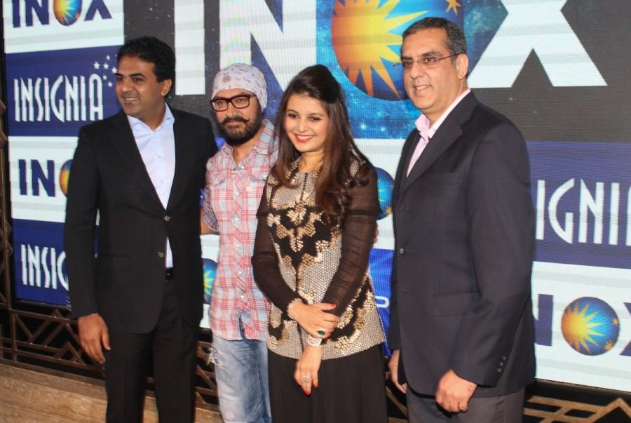 Photos of Bollywood actor Actor Aamir Khan during the launch of Inox Insignia in Mumbai on Nov. 30, 2016. Aamir Khan,Aamir Khan launches Laserplex- Insignia,Aamir Khan latest pics,Aamir Khan latest images,Aamir Khan latest photos,Aamir Khan latest stills,Aamir Khan latest pictures