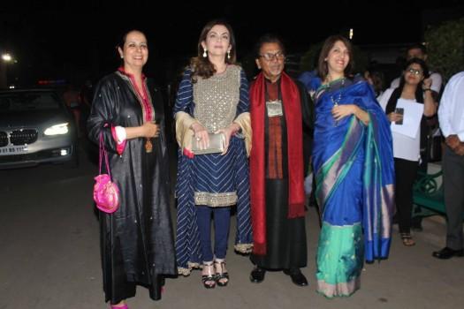 Sculptor Satish Gupta with Nita Ambani, Chairperson and Founder, Reliance Foundation during the inauguration of his show The Silent Eternity, in Mumbai, on Nov 29, 2016.