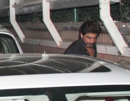 Photos of Bollywood actor Shah Rukh Khan spotted at Karim Morani's house.