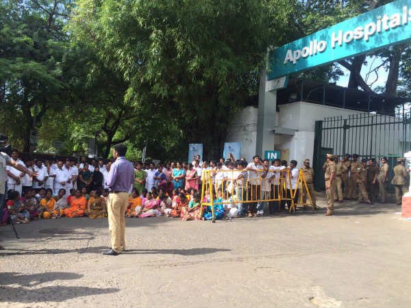 However, security was beefed up across the state. The 68-year-old Jayalalithaa was admitted to the hospital for treatment of fever and dehydration on September 22. Jayalalithaa,Jayalalithaa suffers cardiac arrest,Jayalalithaa cardiac arrest,Jayalalitha heart attack,Tamil Nadu CM Jayalalithaa suffers cardiac arrest,Tamil Nadu CM Jayalalithaa,Apollo Hospital,Apollo Hospital in Chennai