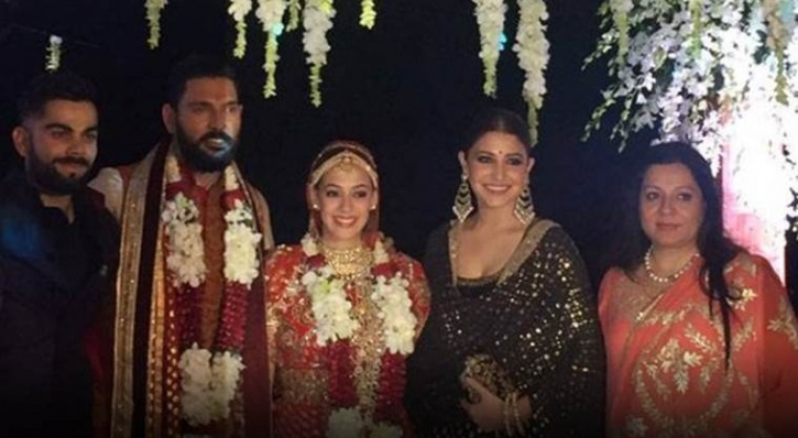 Virat Kohli, Anushka Sharma at Yuvraj Singh-Hazel Keech's wedding in Goa. Virat Kohli,Anushka Sharma,Virat Kohli and Anushka Sharma,Virat Kohli,Anushka Sharma at Yuvraj Singh-Hazel Keech's wedding,Yuvraj Singh-Hazel Keech's wedding,Yuvraj Singh-Hazel Keech's marriage,Yuvraj Singh wedding,yuvraj singh marriage