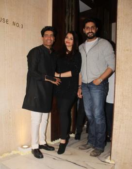 Photos of Aishwariya Rai and Abhishek Bachchan and others spotted at Manish Malhotra Birthday party.