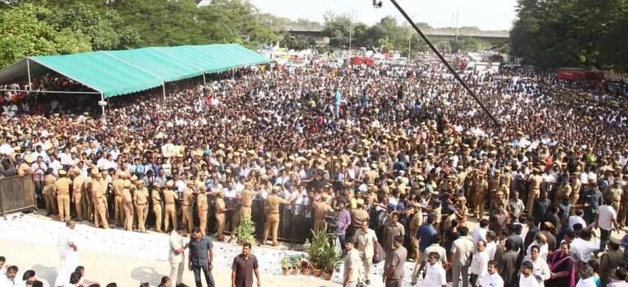 The 68-year-old Jayalalithaa, who was in Apollo Hospitals since September 22, suffered a cardiac arrest on Sunday and died on Monday at 11.30 p.m. Jayalalithaa's body was shifted to her residence at Poes Garden on Tuesday. Jayalalithaa at Rajaji Hall,Jayalalithaa,Rajaji Hall,People pay last respects to Jayalalithaa,last respect to Jayalalithaa,Jayalalithaa dead,CM Jayalalithaa,Jayalalithaa pics