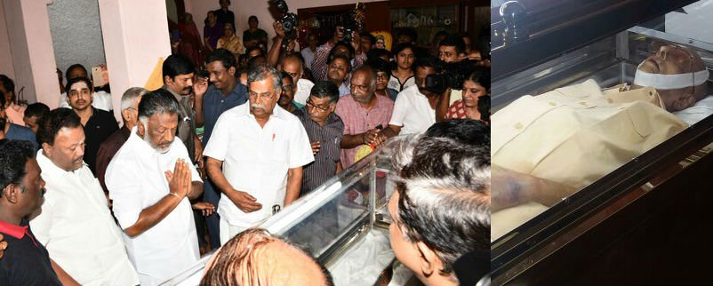 Pannerselvam pays homage to Cho Ramaswamy. Pannerselvam,MK Stalin,Kanimozhi,Pannerselvam pays homage to Cho Ramaswamy,MK Stalin pays homage to Cho Ramaswamy,Kanimozhi pays homage to Cho Ramaswamy,Cho Ramaswamy,Cho Ramaswamy dead,Cho Ramaswamy death,cho ramaswamy passes away