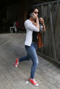 Photos of Bollywood actress Shraddha Kapoor spotted at Bandra, Mumbai.