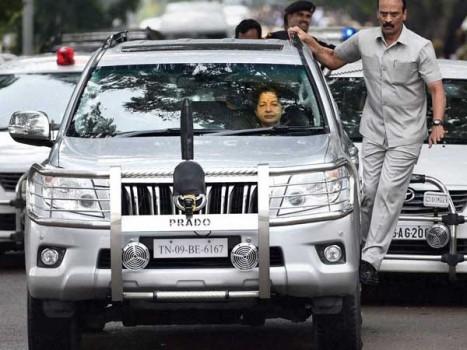 Tamilnadu CM Jayalalithas car.