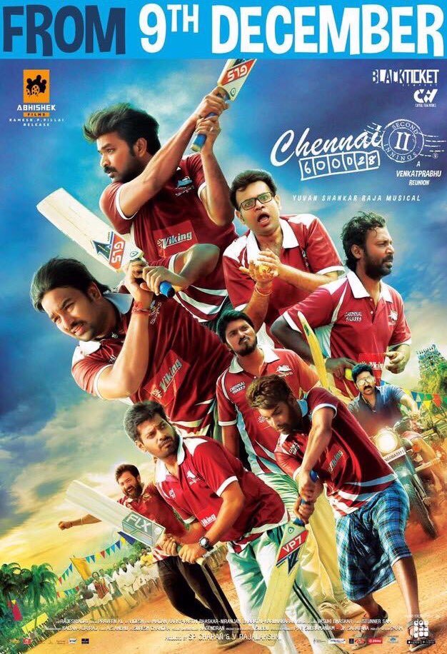 Chennai 600028 II: Second Innings is an upcoming Tamil comedy film written and directed by Venkat Prabhu and produced by S. P. Balasubrahmanyam, S. P. B. Charan, V. Rajalakshmi. The film stars Jai, Shiva, Premji, Nithin Sathya, Vijay Vasanth, Aravind Akash, Ajay Raj in the lead role. Chennai 600028 II: Second Innings,Chennai 600028 II,Chennai 600028,Venkat Prabhu,Jai,Shiva,Premji,Nithin Sathya,Vijay Vasanth,Aravind Akash,Ajay Raj,Chennai 600028 II: Second Innings stills,Chennai 600028 II: Second Innings pics,Chennai 600028 II: Second