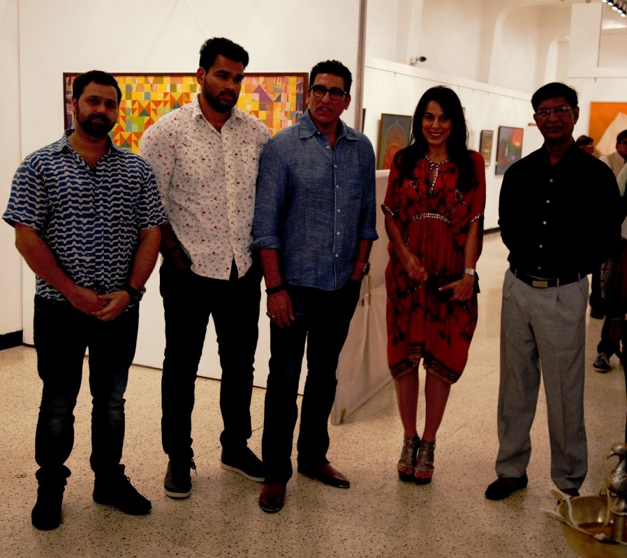 From pointillism to figurative works to graphic-collage works with canvas on plywood that can be equated to inlay work, artist Padmanabh Bendre in three decades has reinvented himself at every step. The current exhibition titled Timeless Space brings to life, the works of the veteran artist across 30 years, with his current works taking centre stage. Pooja Bedi,Mukesh Rishi,Raghav Rishi,Padmanabh Bendre,Timeless Space exhibition,Timeless Space exhibition pics