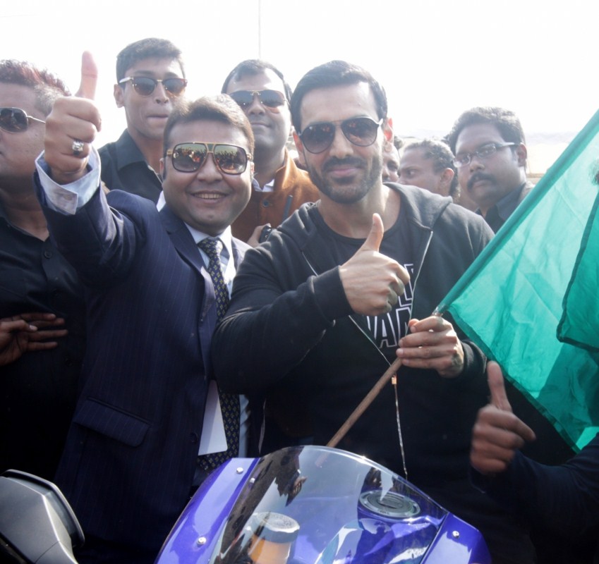 Photos of Bollywood Actor John Abraham during inauguration of India Speed Week at Behala Flying Club in Kolkata on Dec 9, 2016. John Abraham,India Speed Week,John Abraham inaugurates India Speed Week,Behala Flying Club,John Abraham at India Speed Week,John Abraham new pics,John Abraham new images,John Abraham new photos,John Abraham new stills,John Abraham new pictures
