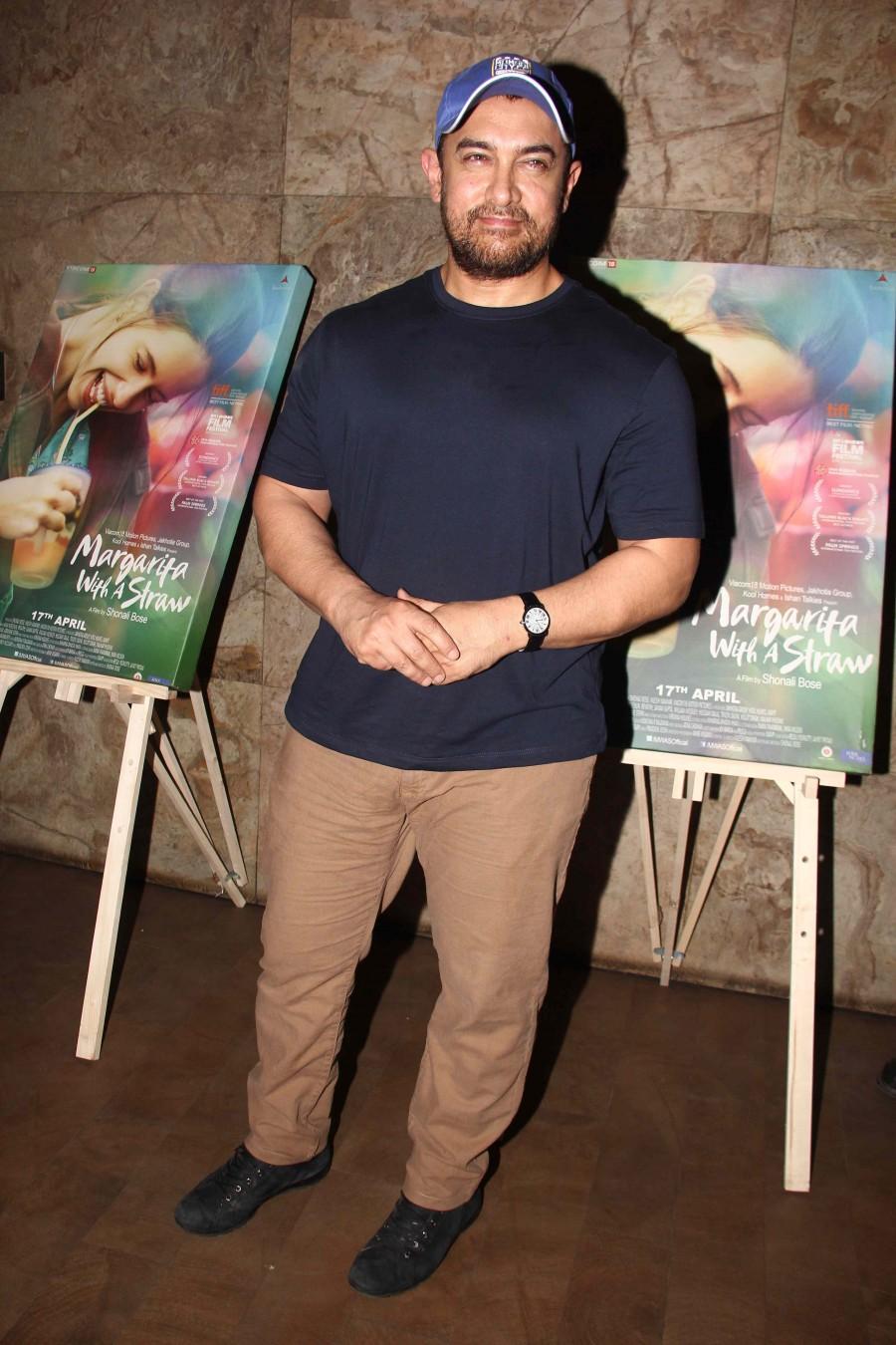 Aamir Khan Aamir Khan,Margarita With A Straw,Special Screening,Kalki Koechlin,Kiran Rao,Photos