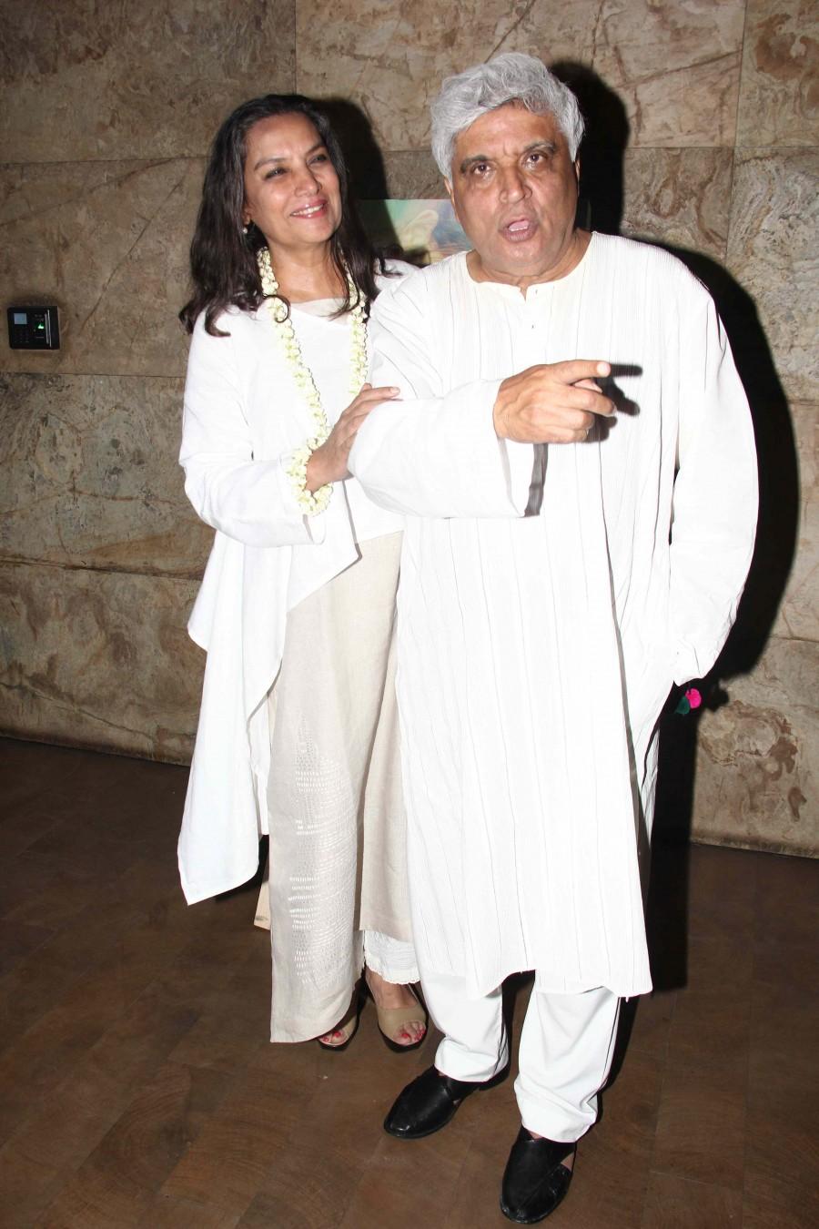 Javed Akhtar, Shabana Azmi Aamir Khan,Margarita With A Straw,Special Screening,Kalki Koechlin,Kiran Rao,Photos
