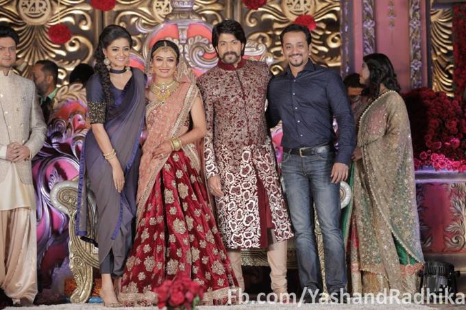 Yash and Radhika Pandit's wedding reception pictures. Yash and Radhika Pandit,Yash,Radhika Pandit,Yash wedding reception,Yash wedding reception pics,Yash wedding reception images,Yash wedding reception photos,Yash wedding reception stills,Radhika Pandit wedding reception,Radhika Pandit wedding reception pics