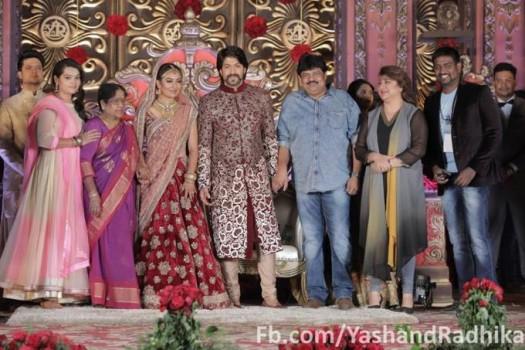 Yash and Radhika Pandit's wedding reception pictures.