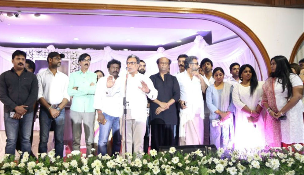 Nadigar Sangam Mourning meeting for Late CM J Jayalalithaa, Cho Ramaswamy held at Chennai. Celebs like Rajinikanth, Sivakumar, Vadivelu, Udhaya, Nandha, Pasupathy, Rohini, Vishal, Nassar, Karthi, Manobala, Ponvannan, RV Udhayakumar, Jeeva, Rajesh, Mansoor Alikhan, Aarthi, Kovai Sarala, Radha, Ambika, Rekha, Sachu, SV Sekar, Sangeetha and others paid Homage to former TN CM Late J.Jayalalitha. Rajinikanth,Sivakumar,Vadivelu,Nadigar Sangam Mourning Meeting,Nadigar Sangam Mourning,Jayalalithaa