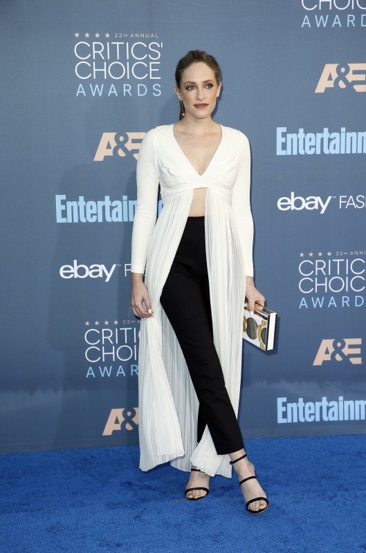 Actress Carly Chaikin arrives at the 22nd Annual Critics' Choice Awards in Santa Monica, California, U.S., December 11, 2016. Kaley Cuoco,Ariel Winter,Bella Thorne,Maura Tierney,Carly Chaikin,Busy Phillips,Worst Dressed Celebs,Worst Dressed Celebs Choice Awards 2016,Choice Awards 2016,Choice Awards,Annual Critics' Choice Awards