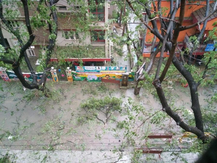 It lay centred over west-central and adjoining southwest Bay of Bengal about 150 km east-northeast of Chennai and 290 km east-southeast of Nellore in Andhra Pradesh, the weather department said. Cyclone Vardah,Cyclone Vardah in Chennai,Cyclone Vardah Andaman,Cyclone Vardah pics,Cyclone Vardah images,Cyclone Vardah photos,Cyclone Vardah stills,Cyclone Vardah pictures,Heavy rain hits Chennai,Heavy rain in Chennai,Chennai,Chennai heavy rain