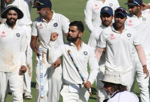 India thrashed England by an innings and 36 runs in the fourth Test here on Monday to claim an unassailable 3-0 lead in the five-match series. England were bowled out for 195 in the morning session of the fifth day, after resuming on the overnight 182/6 in their second innings, and still trailing by 49 runs.