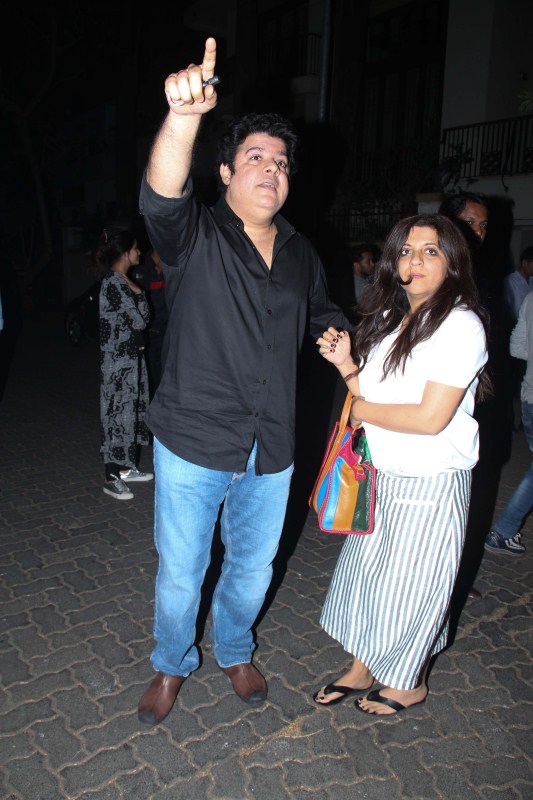 Photos of Abhishek Bachchan with sister and Sajid Khan with sister spotted at Sonali Bendre's house. Abhishek Bachchan,Abhishek Bachchan with sister,Sajid Khan,Sajid Khan with sister,Sonali Bendre,Abhishek,Shweta Bachchan,Zoya Akhtar,Sajid Khan,Sonali Bendre Wedding Anniversary,Sonali Bendre Wedding Anniversary pics,Sonali Bendre Wedding Anniversary imag