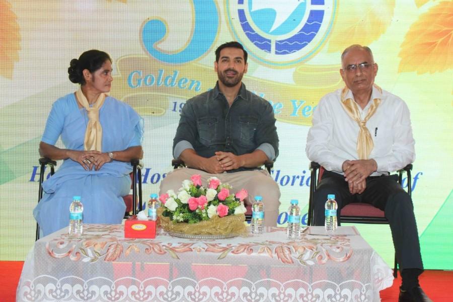 Photos of Bollywood actor John Abraham graces the Holy Spirit Hospital golden jubilee celebrations. John Abraham,actor John Abraham,John Abraham at Holy Spirit Hospital golden jubilee celebrations,Holy Spirit Hospital golden jubilee celebrations,Golden Jubilee Celebration of Holy Spirit Hospital,John Abraham latest pics,John Abraham latest images,John A