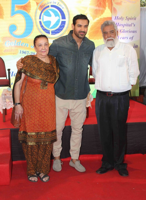 Photos of Bollywood actor John Abraham graces the Holy Spirit Hospital golden jubilee celebrations. John Abraham,actor John Abraham,John Abraham at Holy Spirit Hospital golden jubilee celebrations,Holy Spirit Hospital golden jubilee celebrations,Golden Jubilee Celebration of Holy Spirit Hospital,John Abraham latest pics,John Abraham latest images,John A