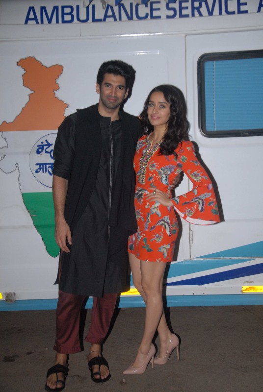 Photos of Bollywood actors Shraddha Kapoor and Aditya Roy Kapur visit on the set of Indian Idol Season 9 in Mumbai on December 12, 2016. Aditya Roy and Shraddha Kapoor,Aditya Roy,Shraddha Kapoor,Idol Season 9,Aditya Roy at Indian Idol Season 9,Shraddha Kapoor at Indian Idol Season 9,Indian Idol Season 9