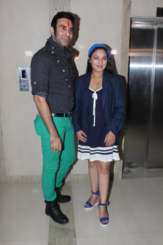 Bollywood choreographer Sandip Soparrkar and actor Sharbani Mukherjee during the premiere of short film Girl in Red in Mumbai, India on December 13, 2016. Tina Dutta,Ankita Shorey,Sohail Khan,Aishwarya Sakhuja,Manish Paul,Sandip Soparrkar,Sharbani Mukherjee,Gunjan Vijay,Girl in Red,Girl in Red short film