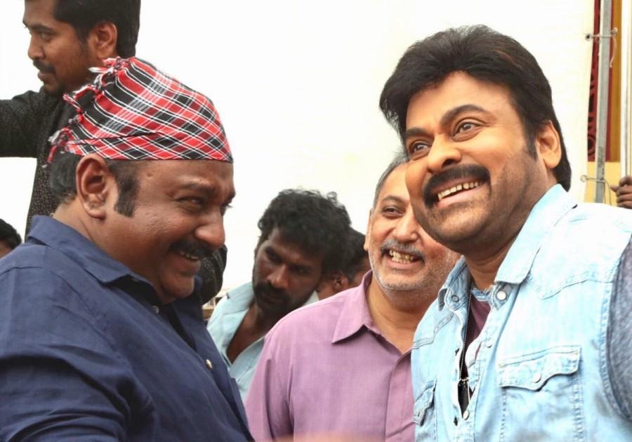The shooting of Megastar Chiranjeevi's 150th movie Khaidi No 150 has been wrapped. The last scene was directed by Megastar Chiranjeevi on VV Vinayak who is seen in a short cameo role. The film is scheduled for a worldwide release for Sankranthi. Chiranjeevi,Megastar Chiranjeevi,Khaidi no 150,Telugu movie Khaidi no 150,Khaidi no 150 shooting,Khaidi no 150 shooting wraps up,VV Vinayak,director VV Vinayak,Chiranjeevi turns director
