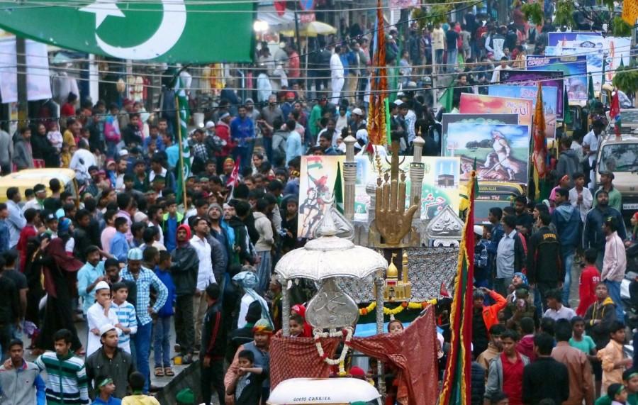 Photos of People participate in Milad un-Nabi procession in Bengaluru on Dec 13, 2016. Milad un-Nabi,Milad un-Nabi procession,Milad un-Nabi procession in Bangalore,Bangalore Milad un-Nabi procession,Milad un-Nabi procession pics,Milad un-Nabi procession images,Milad un-Nabi procession photos,Milad un-Nabi procession stills,Milad un-Nabi pro