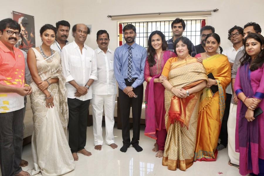 Megastar Rajinikanth gave his blessings to his son-in-law and actor Dhanushs upcoming project "VIP 2", which went on floors on Thursday. Rajinikanth,Superstar Rajinikanth,Dhanush,Amala Paul,VIP 2,VIP 2 movie launch,VIP 2 movie pooja,VIP 2 movie launch pics,VIP 2 movie launch images,VIP 2 movie launch photos,VIP 2 movie launch stills,VIP 2 movie launch pictures