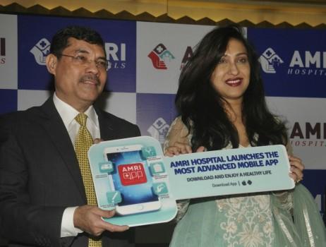 Actress Rituparna Sengupta during the launch of AMRI App in Kolkata on Dec 15, 2016.